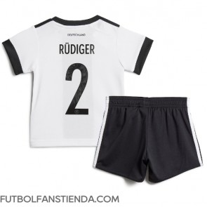 Alemania Antonio Rudiger #2 Primera Equipación Niños Mundial 2022 Manga Corta (+ Pantalones cortos)